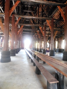 main temple building with snake skins, horn chairs, and scariness