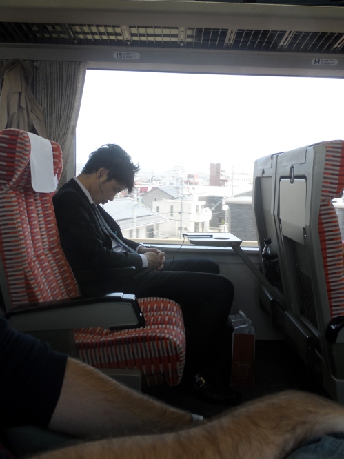 This sums up all you need to know about Japanese trains. Salarymen get their bento box lunch and promptly pass out, dreaming of one day escaping the dreariness of their day to day existence.